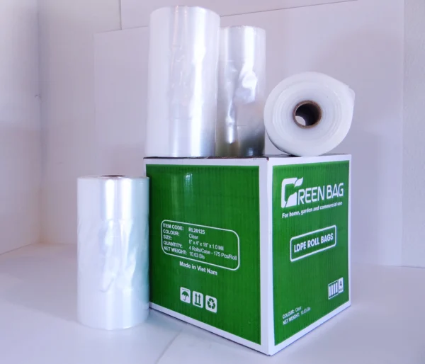 Bag Clear Low-Density Poly Bags on Roll – 8" x 4" x 18", 1.0 mil - Image 2