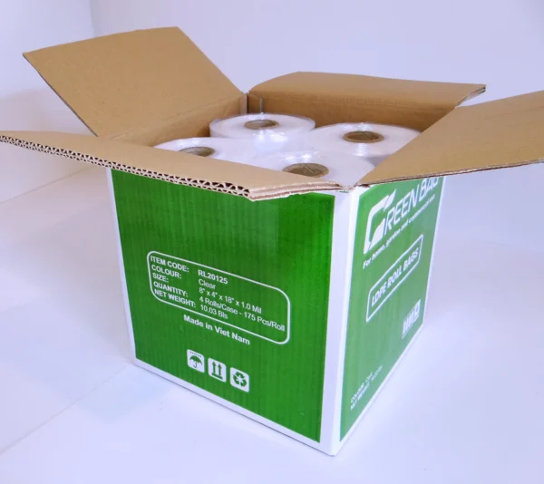 Bag Clear Low-Density Poly Bags on Roll – 8" x 4" x 18", 1.0 mil - Image 3